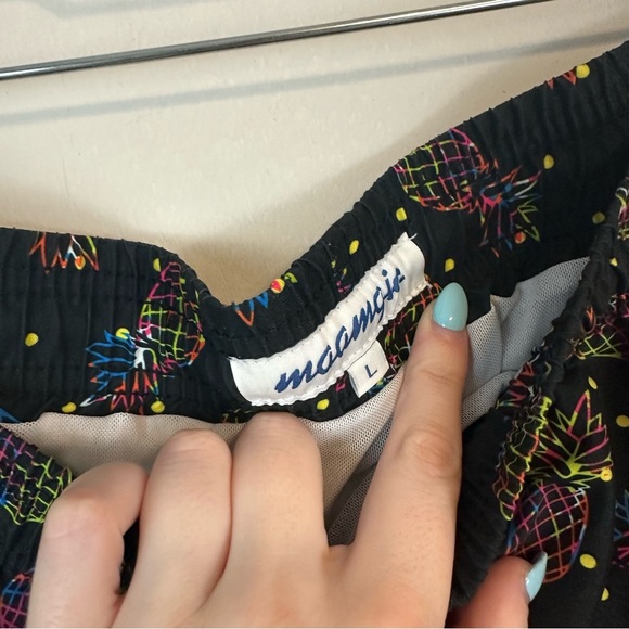 Maamgic | Black Rainbow Disco Pineapple Swim Trunks Size Large - Picture 2 of 4